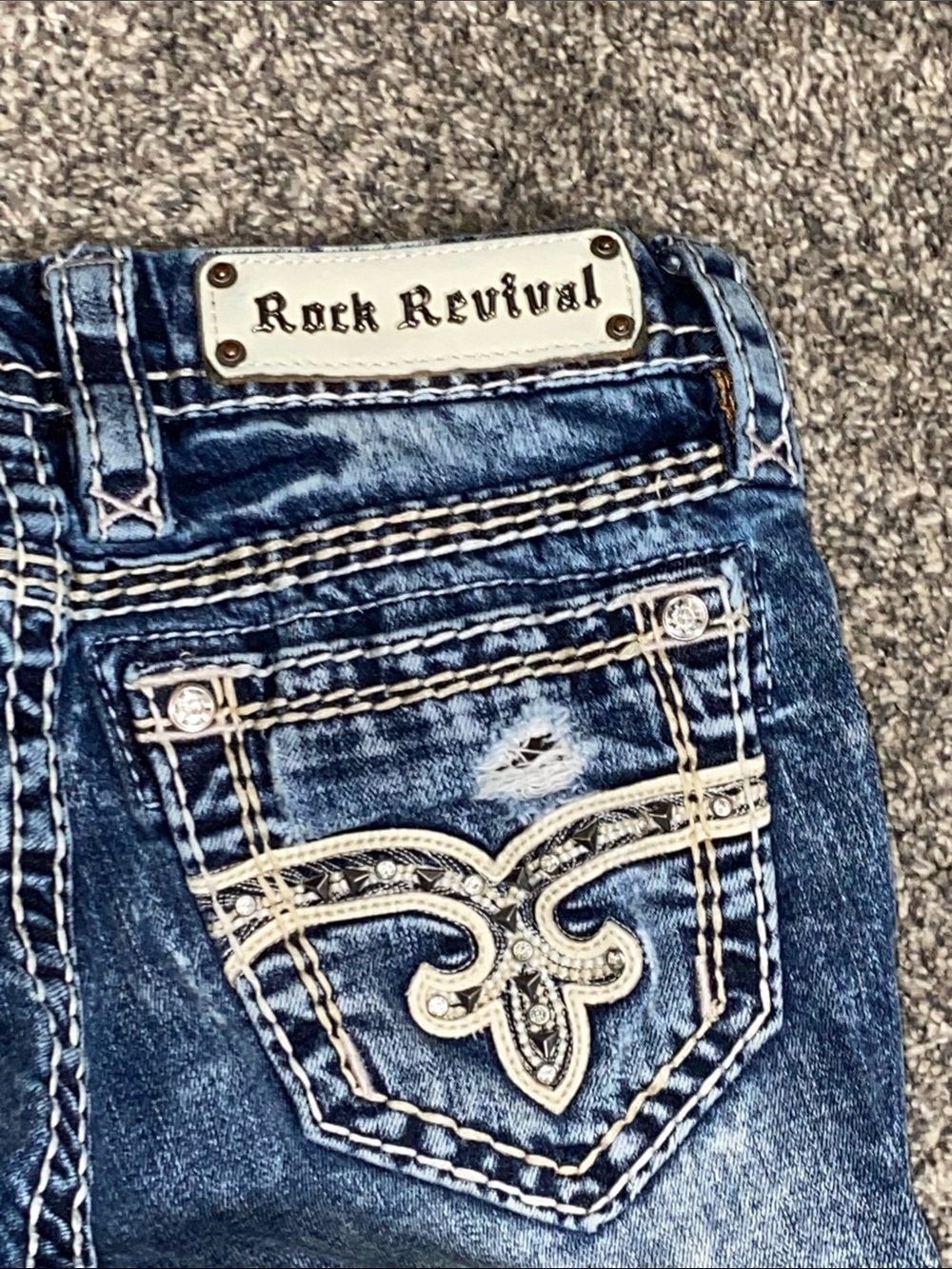 Rock Revival flash Cuffed straight Jeans size 26 - Picture 8 of 9